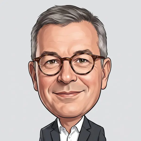Portrait illustré d'Olivier, auteur de L'Investisseur Antifragile